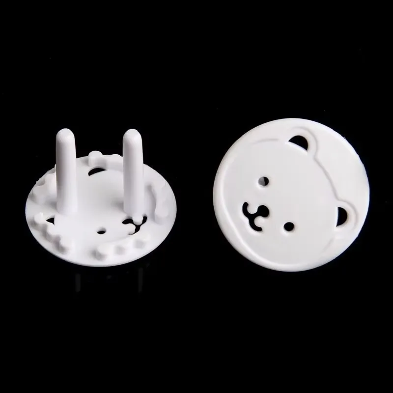 Cute Bear Design Electrical Socket Protect Cover Child Safety Anti-Electric Shock Plug Protector Home Outlet Protection Supplies