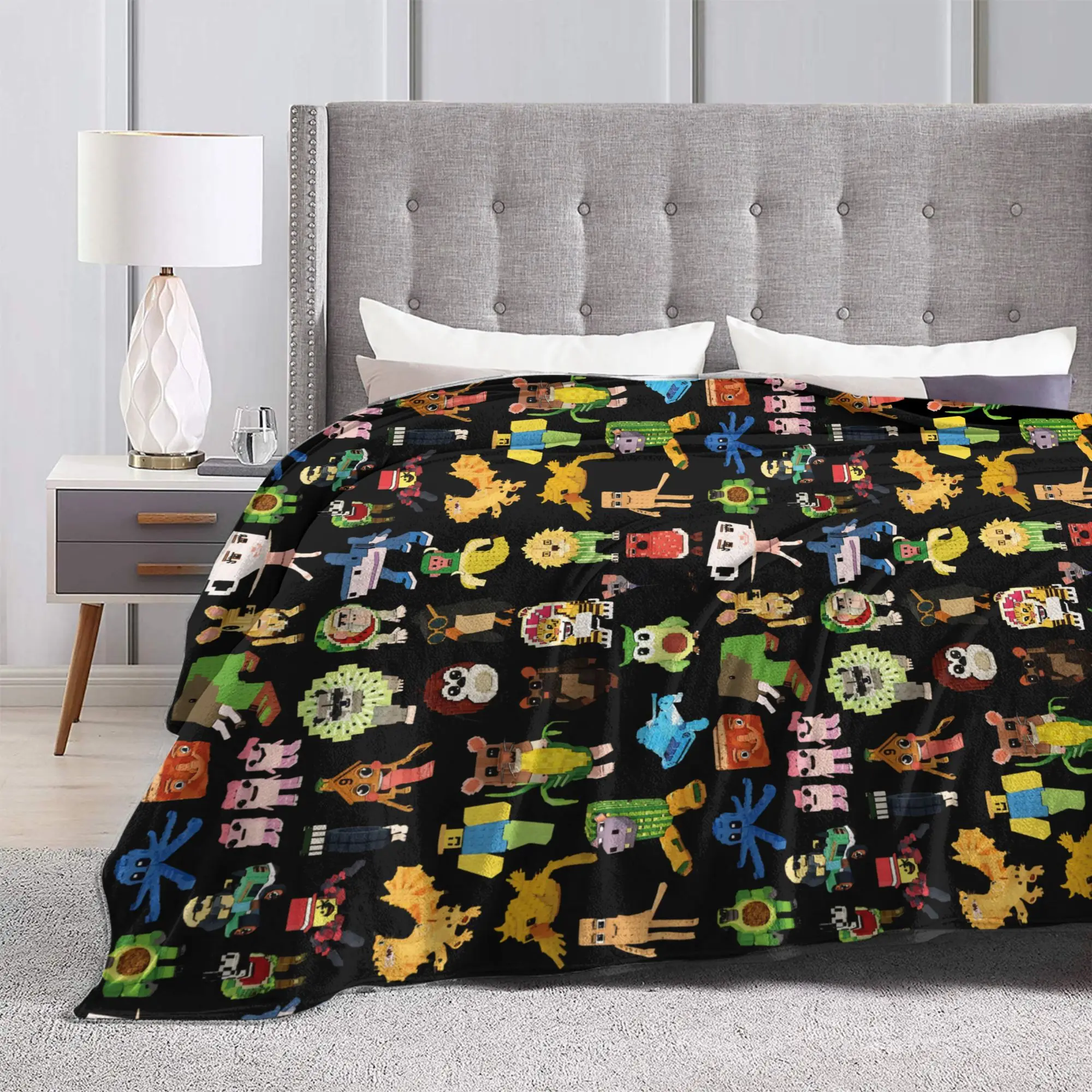 بطانيات محبوكة من لعبة Steal a Brainrot، بطانيات رمي غامضة، ديكور أريكة السرير، مفارش سرير دافئة فائقة النعومة،