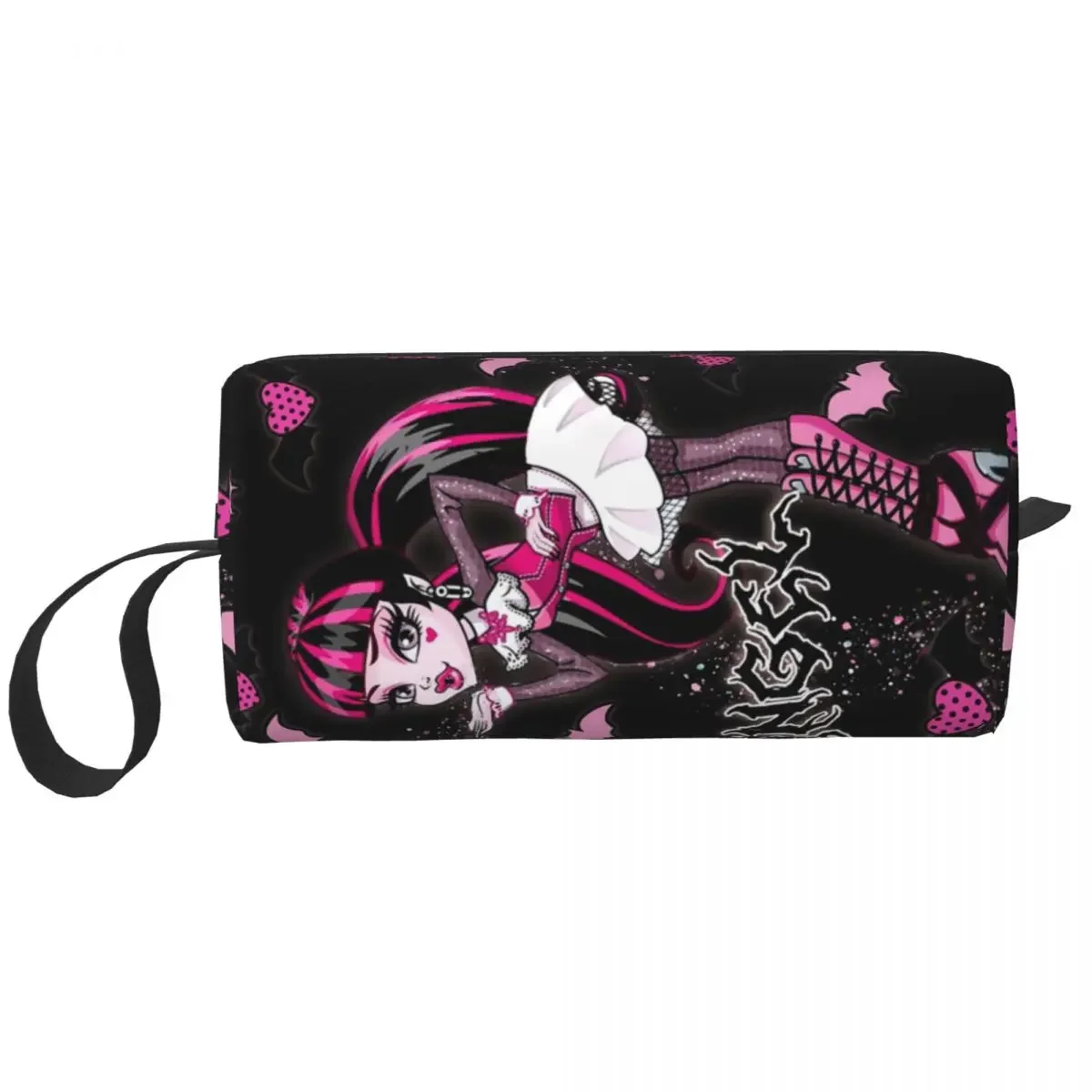 Draculaura Gothic Makeup Bag Pouch Waterproof High Cosmetic Bag Toiletry Small Makeup Pouch Storage Purse for Women