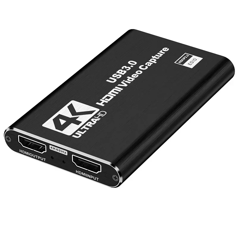 4K 60hz Loop HDMI-compatible Video Capture Card 1080P 60fps Record USB 2.0 Game Video Grabber Support Live Streaming Mic Input