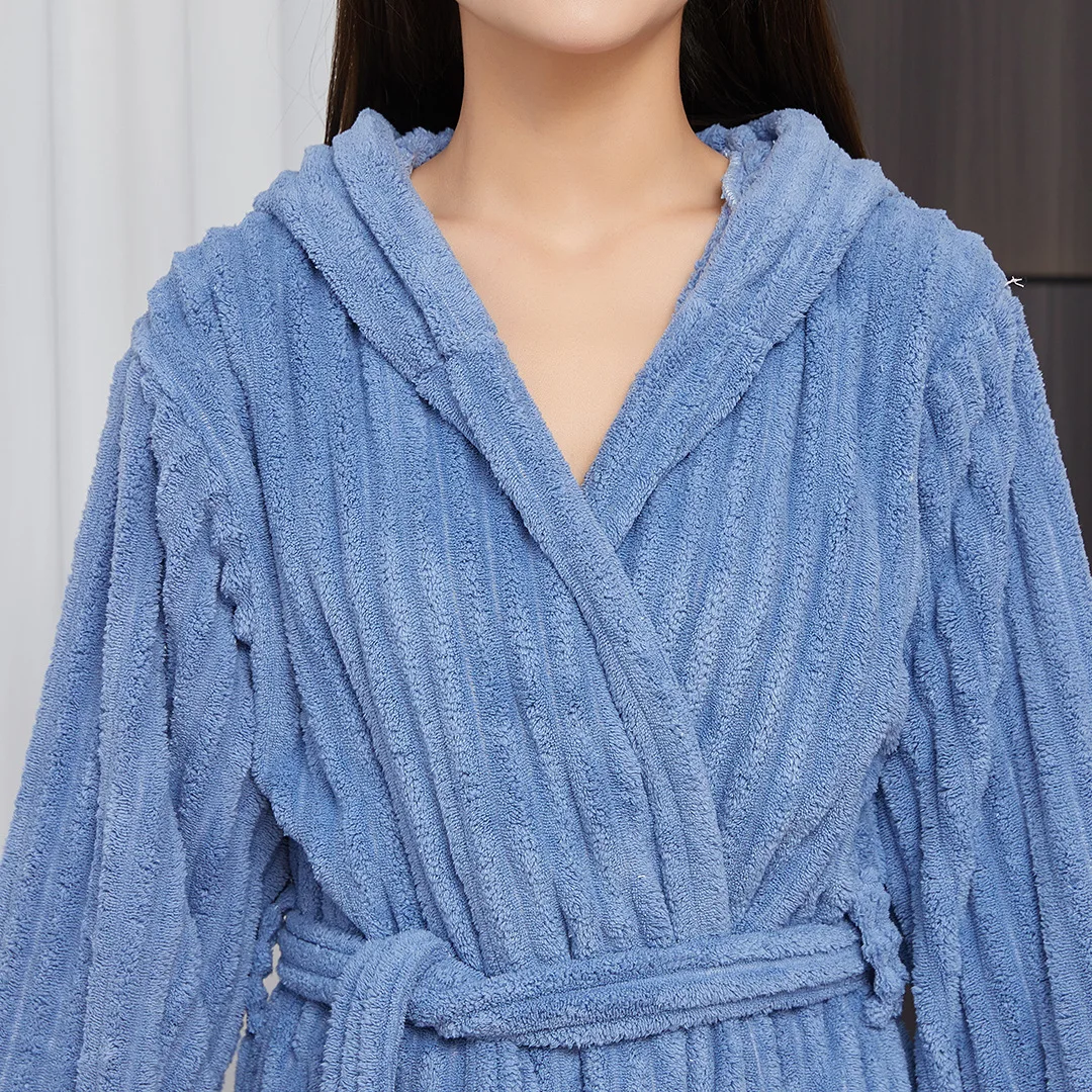 Thickened Coral Velvet Adult Pajamas Autumn and Winter Bathrobes Men's and Women's Dressing Gowns Soft Absorbent Nightgowns