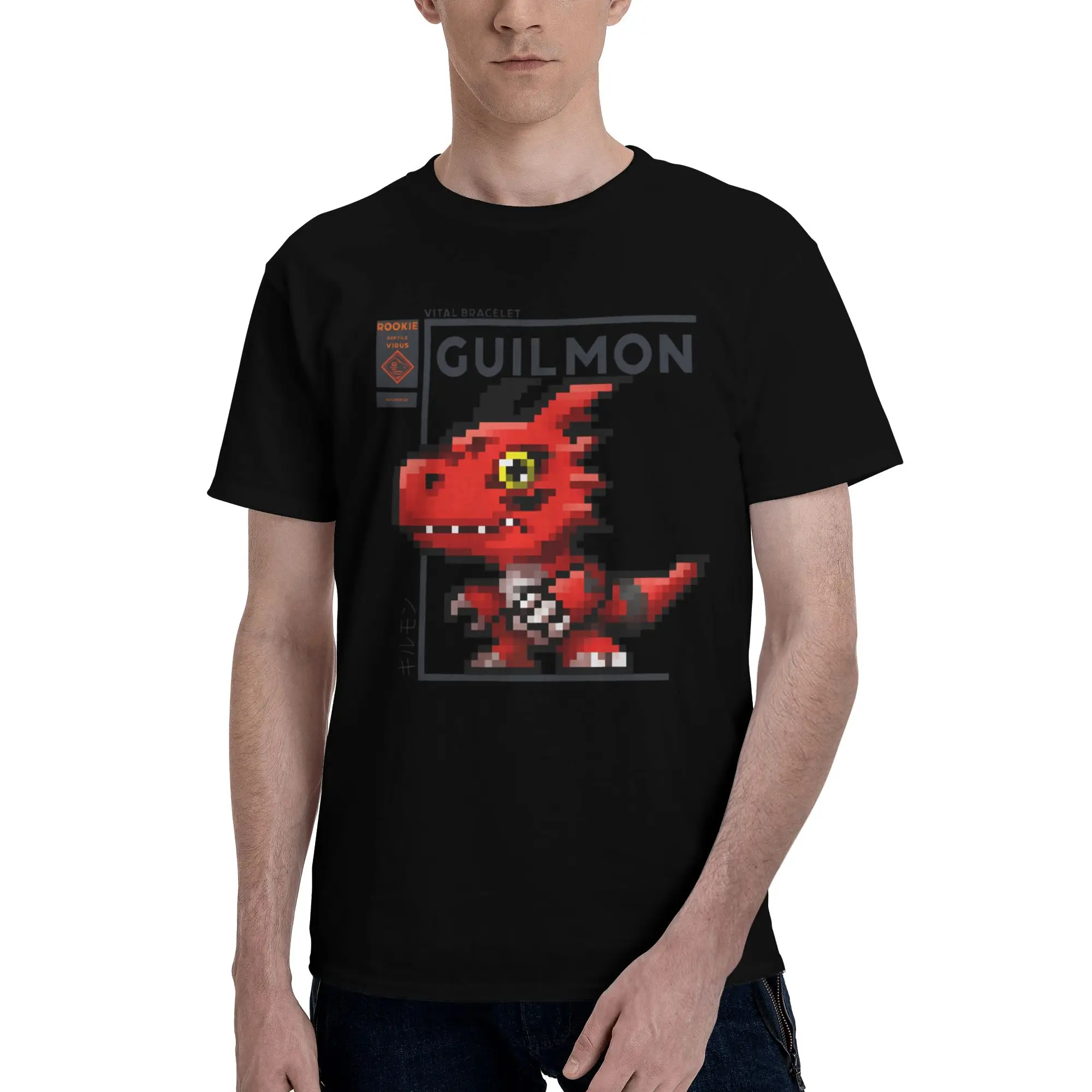Digimon 36 Funny Graphic 100% Cotton T-Shirt Bandai Tees Tops For Men