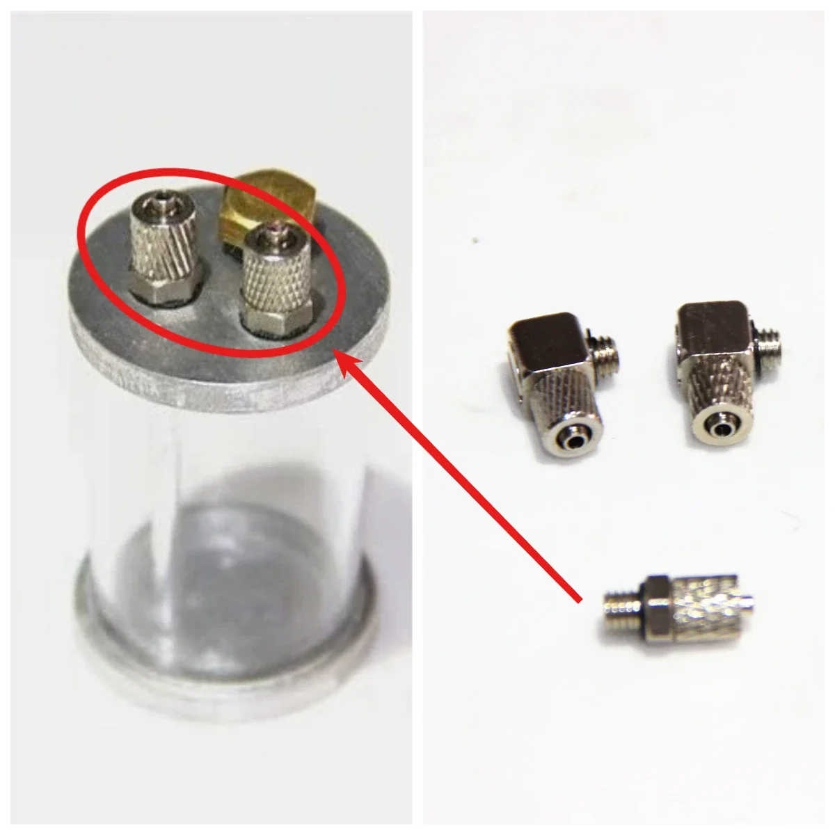 NF Miniature Metal Water Nozzles Methanol Engine Fuel Nozzles Fuel Line Elbows Connectors Water Tank Fuel Tank Accessories