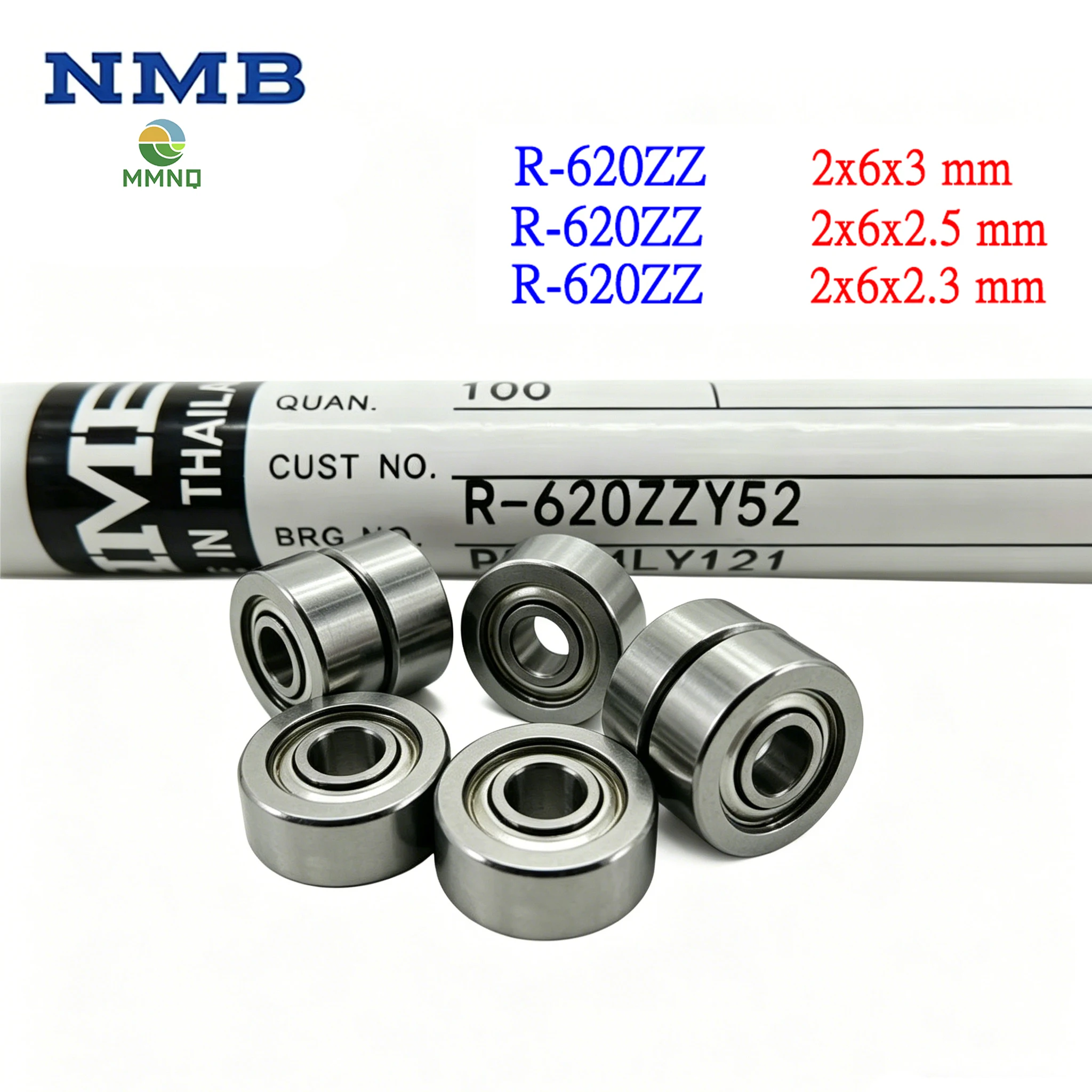 

50 шт. миниатюрных подшипников 692ZZ MR62ZZ 2x6x3/2.5/2.3 мм, оригинальные NMB R-620ZZ, высокоточные промышленные микроподшипники