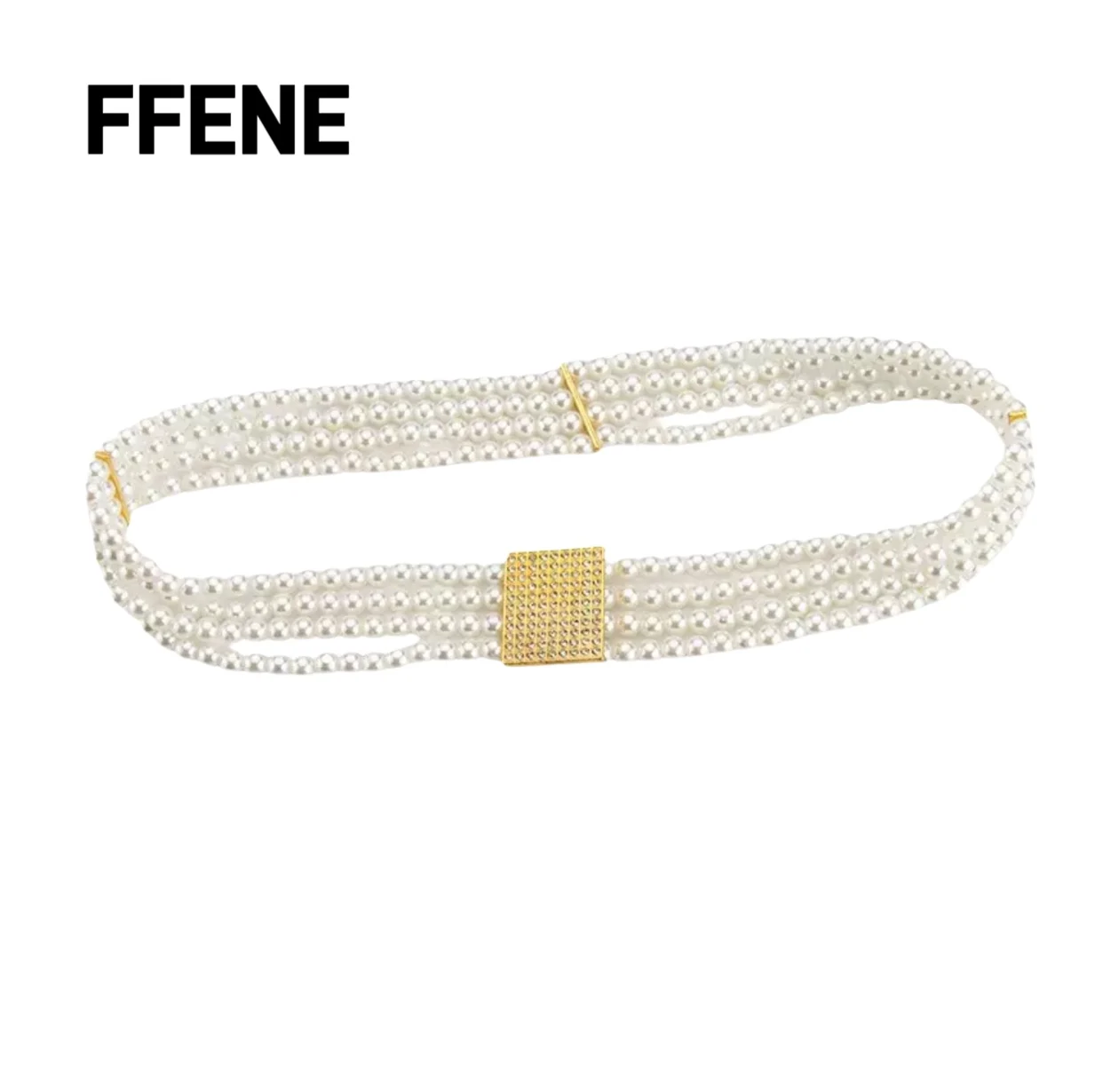 

High-end feeling new pearl wide waist chain women's fashion sweet high-end design sense elastic adjustable chain belt