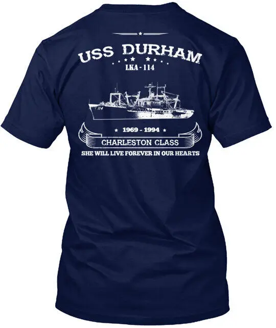 USS DURHAM MEMORIES Tee T-Shirt Made in the USA Anime Pattern Clothing Cotton Short Sleeve