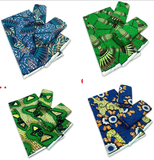 2023 African Ankara Wax Fabric Ankara Prints Dutch Batik Wax 6yards 100% Original Real Super Fabric  For Wedding