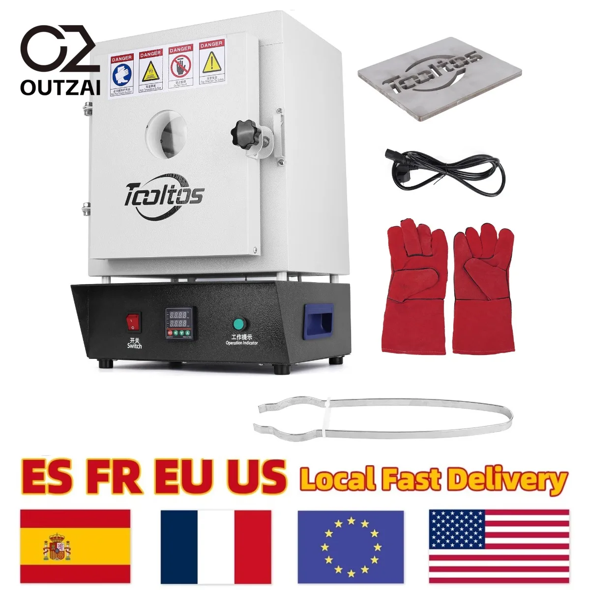 110V 1150 Jewelry Mold Burnout Furnace Casting Machine 1750W 15*15*20cm Chamber Thermostatic Oven With Window for Jewelry Investment Casting