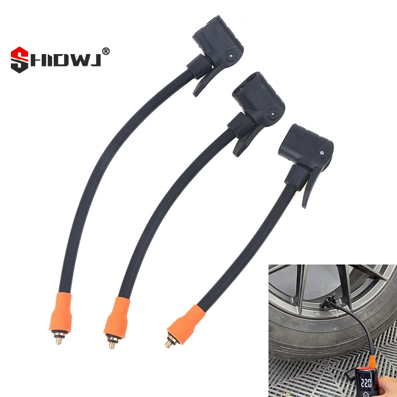 M6 Thread Locking Air Chuck With Air Tube, Standard Tire Valve Fine Thread, Suitable For M6 Thread Integrated Air Pump