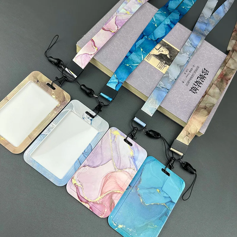 ID Card Holder Neck Strap Pendant Girls Boys Door Badge Holder Lanyards Keychain Women Work Credential Case Gift