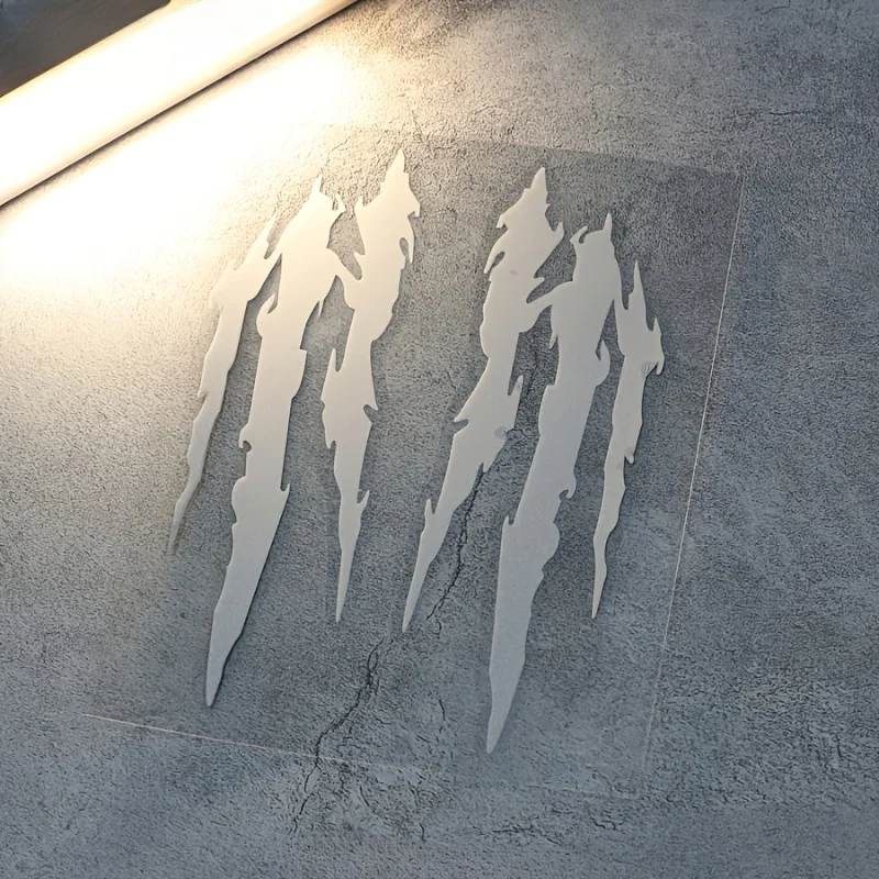 

2 шт./компл. голографические/белые/красные/черные наклейки-царапины, водонепроницаемые виниловые наклейки для украшения шлема, мотоцикла, автомобиля