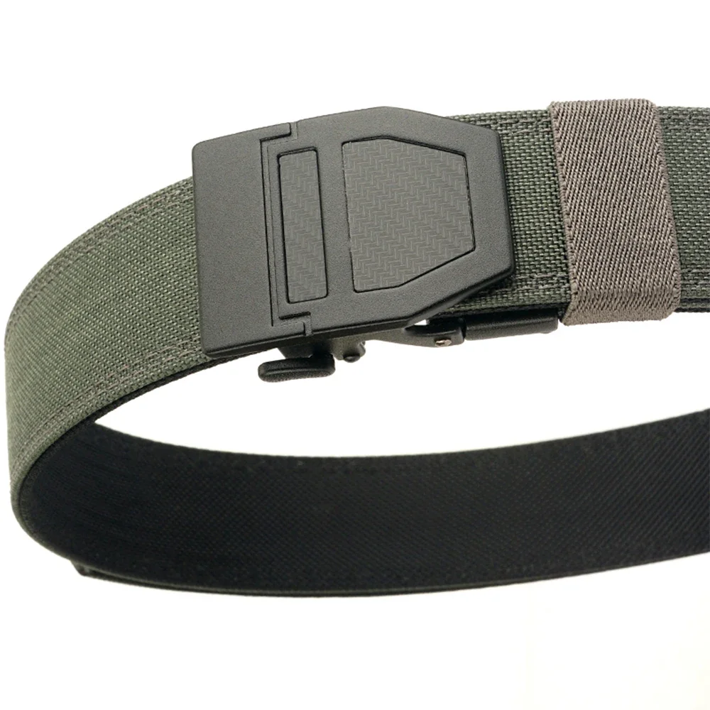 TUSHI Brand Double Layered Thickened Tactical Belt Men's Enthusiasts Outdoor Nylon 3.8 Upgraded Automatic Buckle Gun