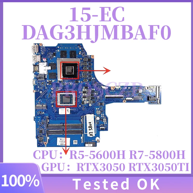 

Материнская плата DAG3HJMBAF0 для ноутбука HP Pavilion 15-EC с процессором R7-5800H/R5-5600H, видеокартой GPU RTX3050/RTX3050TI, DDR4, 100% протестирована, в хорошем состоянии.