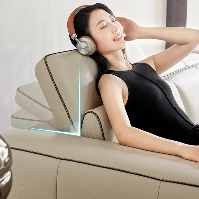 أريكة سرير جلدية كهربائية للأثاث، مقعد عرض متعدد الوظائف للفيلم والتلفزيون