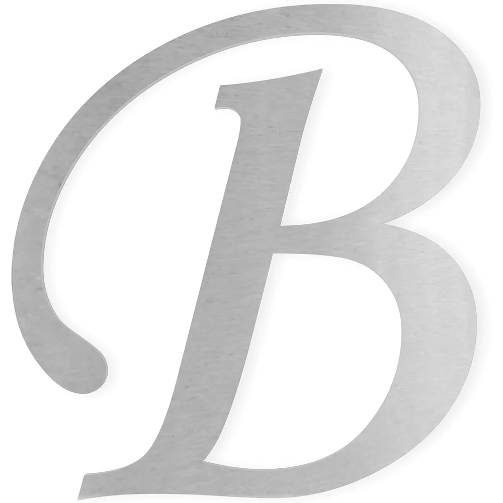 

Прочная металлическая буква B для почтового ящика или входной двери — необработанная сталь, подходит для внутреннего и наружного использования.