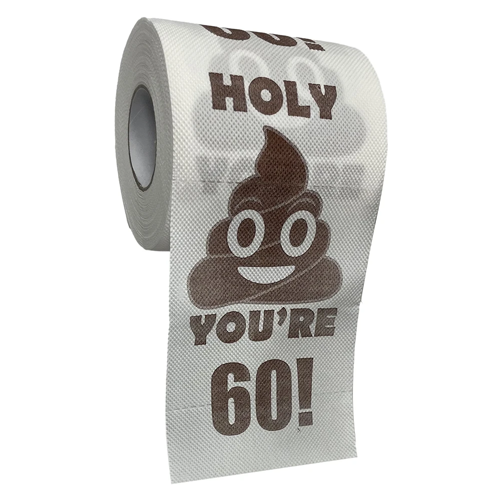 Poop Printed Happy Prank Toilet Paper Funny Toilet Paper 30st Birthday Decorations Toilet Paper Birthday Gifts for Women and Men