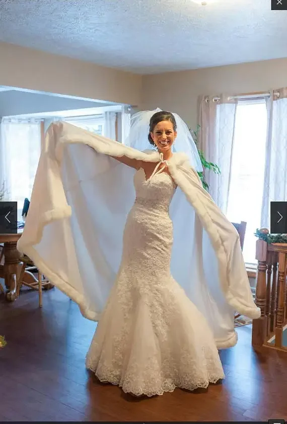 

Bridal Cape Satin with Faux Fur Wedding Cloak Handmade in White ,Ivory,Champagne, Wine, Black,Silver