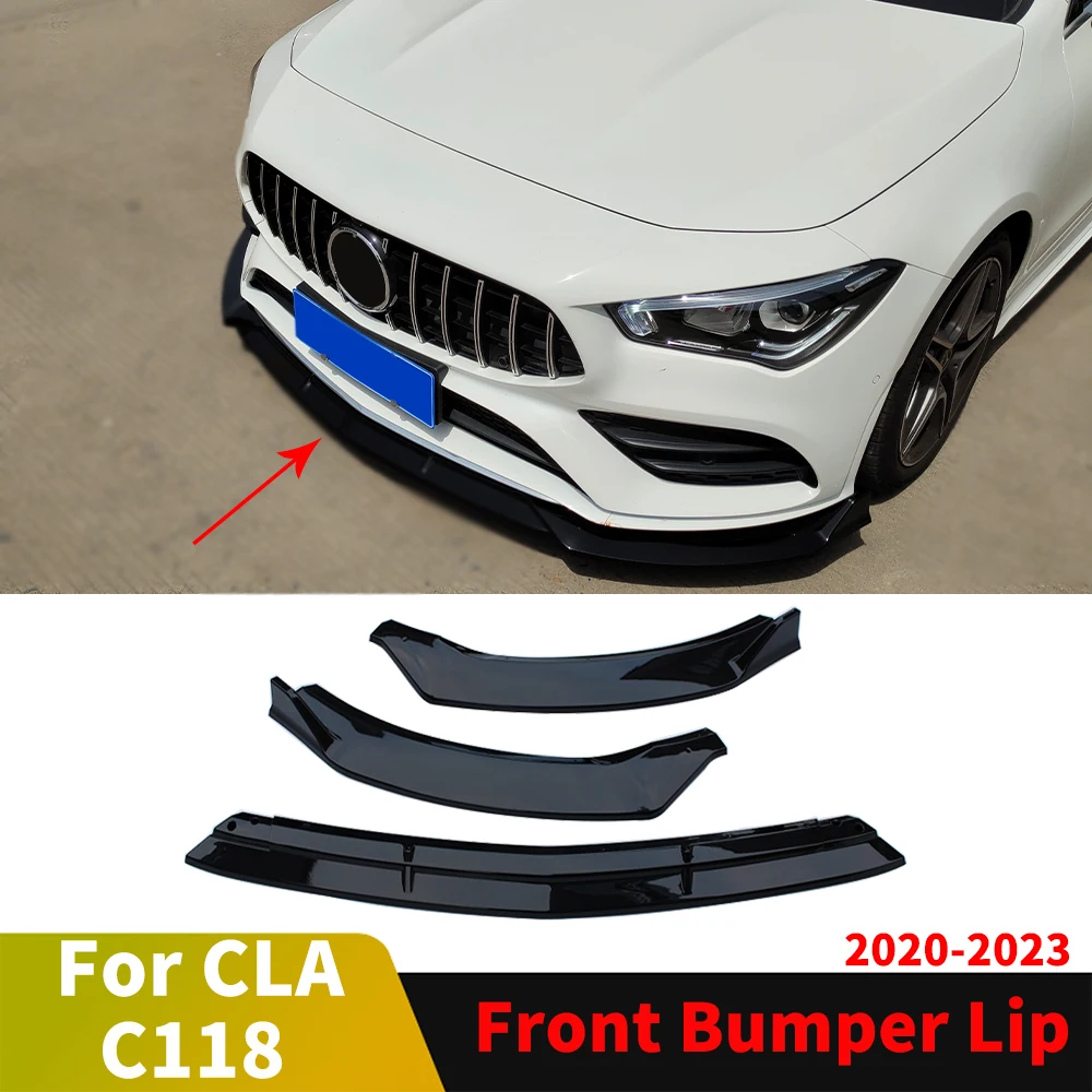 

Модификация переднего бампера, подбородок для Mercedes CLA Benz C118 2020-2023 W118, комплект кузова для подтяжки лица, защитный сплиттер, аксессуары для тюнинга