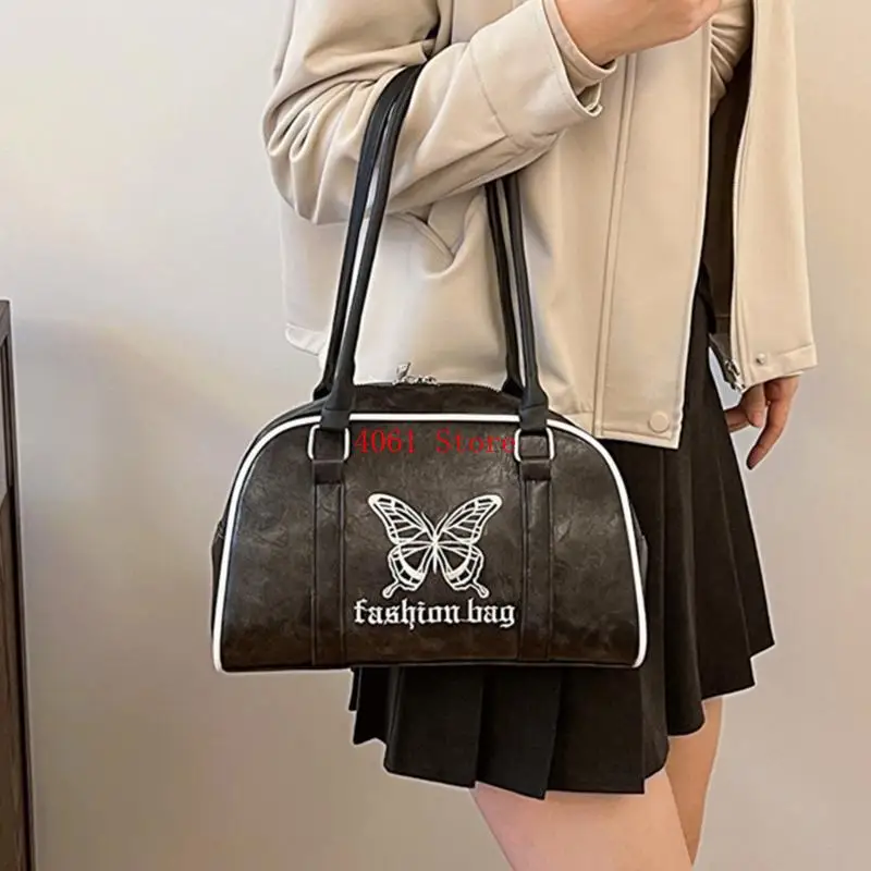 Women Shoulder Bag Handbag PU Leather Underarm Bag Shoulder Handbag School Bag
