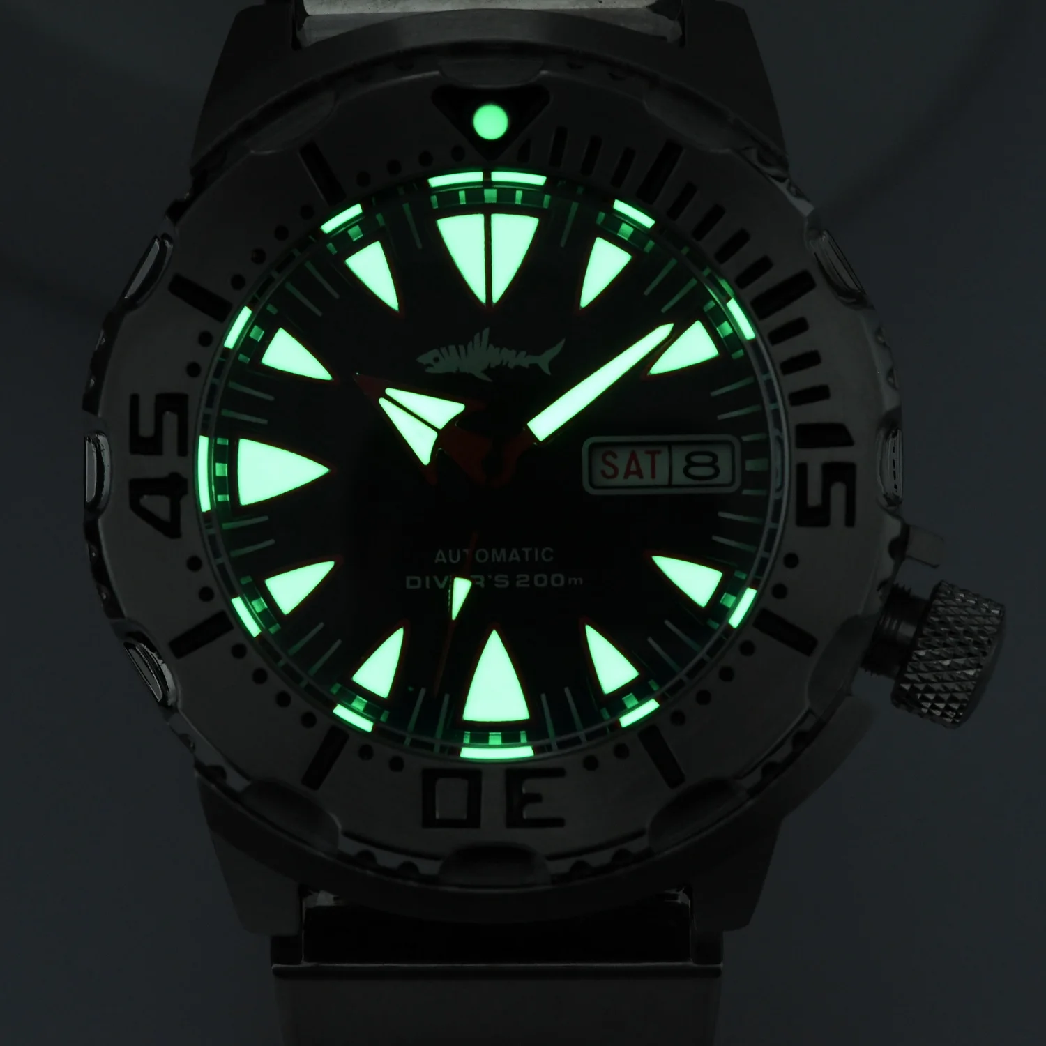 Heimdallr Men Automatic Watch New 45mm Mechanical Wristwatch Military 20ATM Waterproof C3 Luminous Sapphire NH36 Monster