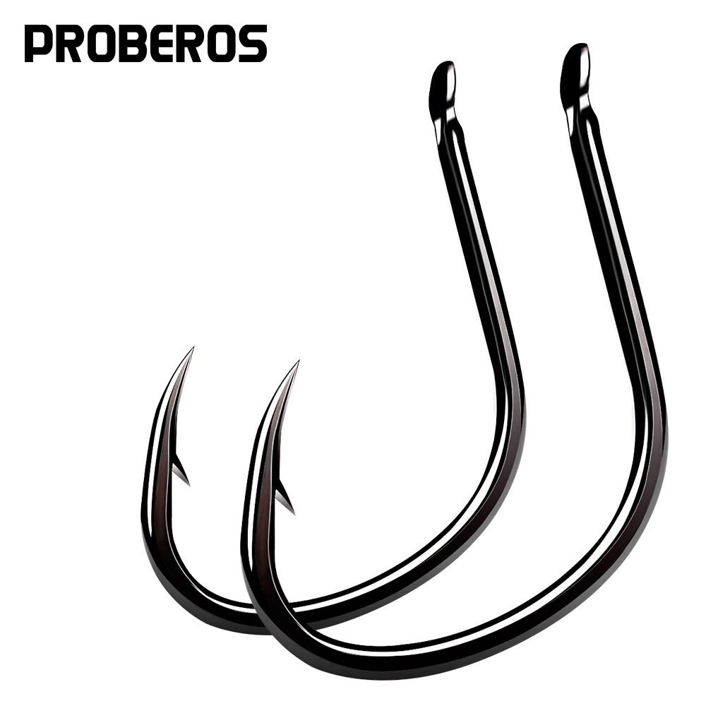 Proberos 10 Stück Jigging-Einzelhaken 1/0-2/0-3/0-4/0 #   Casting Jig Angelhaken unterstützen Angelhaken Haken aus Kohlenstoffstahl
