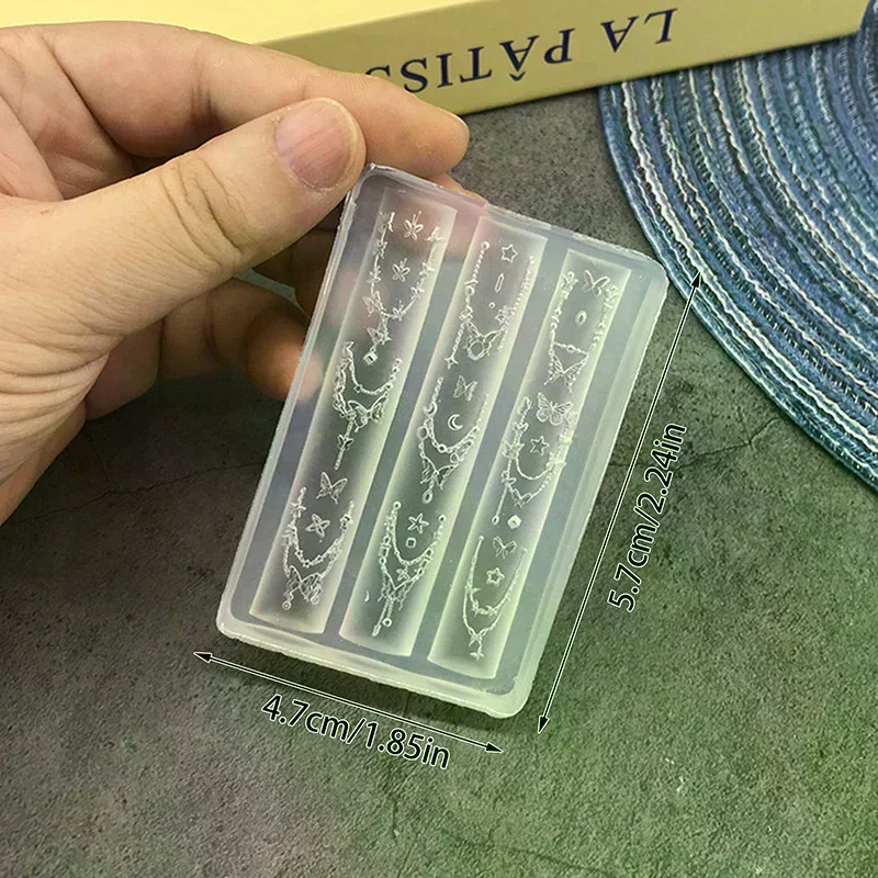 Bowknot Bead Chain Ribbon 3D Silicone Mold Nail Art Decorations DIY Design Silicone Nail Art Mold Template For Nail Charms