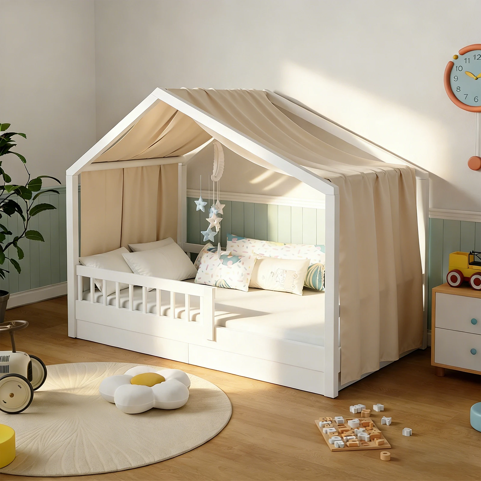 Stapelbed luifel 1/2 stuk mousseline stapelbed luifel, stoffen luifel voor stapelbedden geschikt voor bedluifel, slaapkamerdecoratie