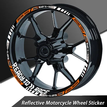 Reflecterende Motorfiets Wiel Sticker Velg Hub Streep Decal Klaar Om Ras Tape Meubi Waterdicht Voor Ktm Duke 390/690/790/125 Rc