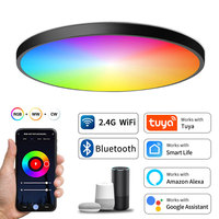 Tuya Smart WiFi BLE LED Ceiling Light AC 220V 24W RGBCW Round Ceiling Lamp Indoor Lighting APP Alexa Geogle Home Voice Control