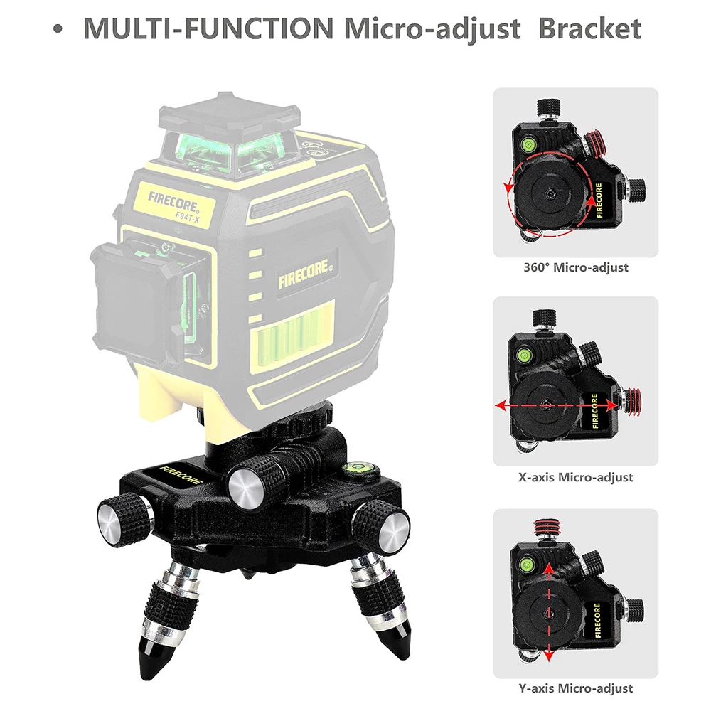 FIRECORE Laser Level Tripod Adjustable Rotation 1/4\