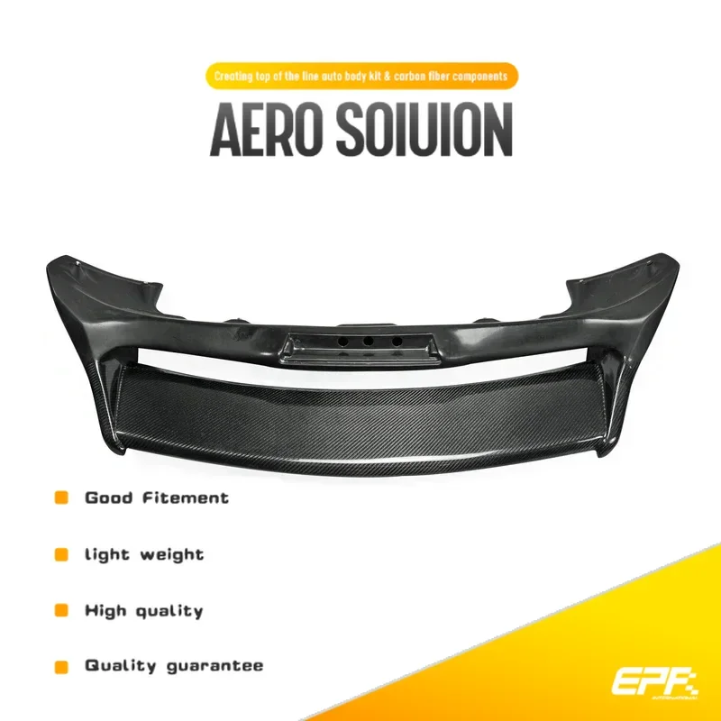 

RS Style For Ford Fiesta ST Facelift Portion Carbon Fiber Rear Spoiler Glossy Finish Splitter Set With FRP Fiberglass Wing Blade