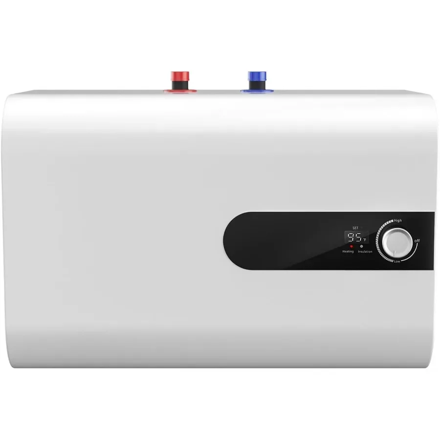 `8 Gallon Mini Tank Electric Water Heater, 120V 1500W Point of Use Under Sink Instant Hot Water Heater with Temp Control for Kitchen, Bathroom & RV`
