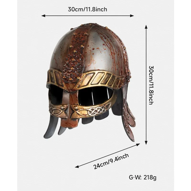 Cross-border new medieval renaissance retro viking helmet cosplay party show dress up props