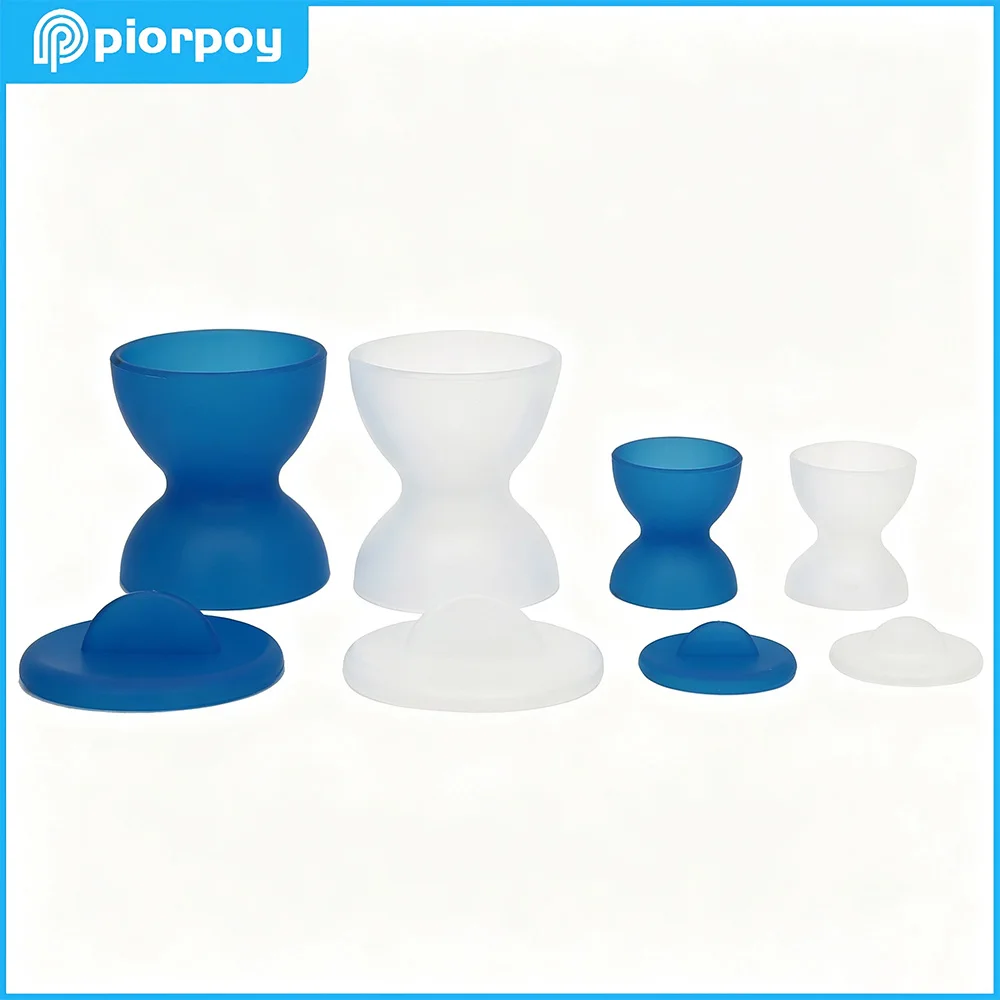 PIORPOY Dental Silicone Mixing Cup Double-end With Lid Rubber Mixing Bowls Dentist Material Mixing Instruments Tools Dropship
