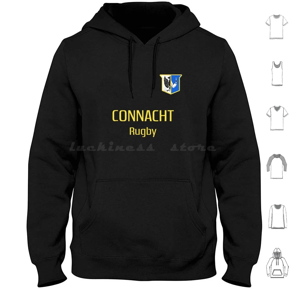 Vintage Connacht 1970s Rugby T Shirt-West Hoodies Long Sleeve Vintage Connacht 1970s Rugby West