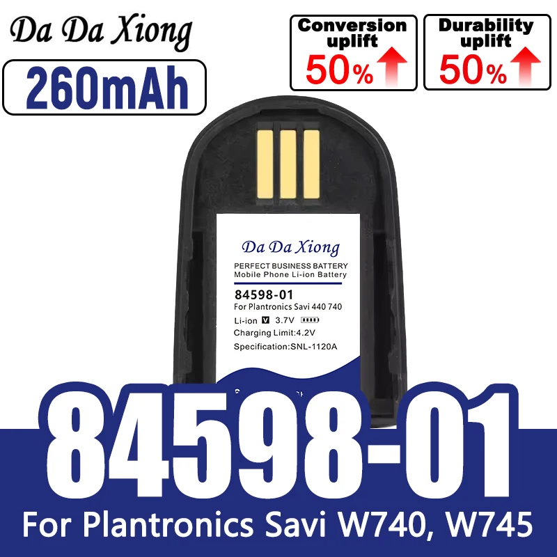 WH500 3.7V lipo Headset Battery 260mAh For Plantronics Savi W740, W745, 82742-01 84598-01 battery