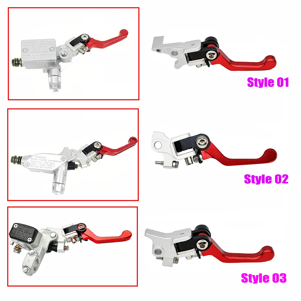 360° CNC Short Style Labor-saving Anti-slip Folding Brake Clutch Lever For BOSUER M2 M4 M5 M6 KAYO T4 K6 T6 KEWS K16 Dirt Bike