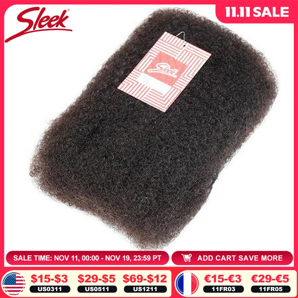 Sleek Remy Bulk Hair No Attachment Peruvian QVR Afro Kinky Curly Wave Human Hair Bulk For 1Pc Braiding Natural Color Braids Hair