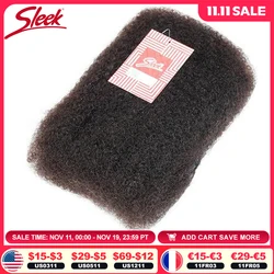 Sleek Remy Bulk Hair No Attachment Peruvian QVR Afro Kinky Curly Wave Human Hair Bulk For 1Pc Braiding Natural Color Braids Hair