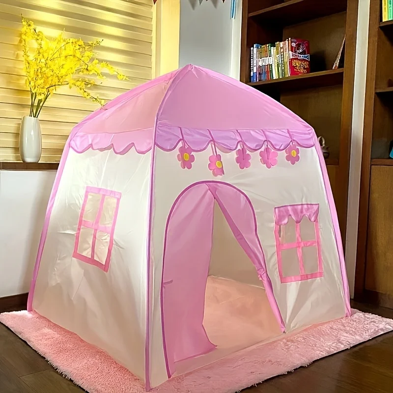 Large Pink Flower Princess Play Tent for Kids Perfect for Role-Playing and Dress-Up, Play Tent Playhouse Decor Durable Play Tent