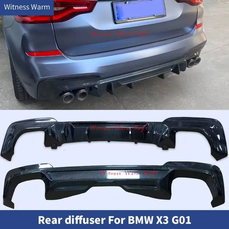 Diffuseur de Pare-Chocs Arrière en Fibre de Carbone/FRP, pour BMW Bery G01 m dehors Bumper 2018-2020
