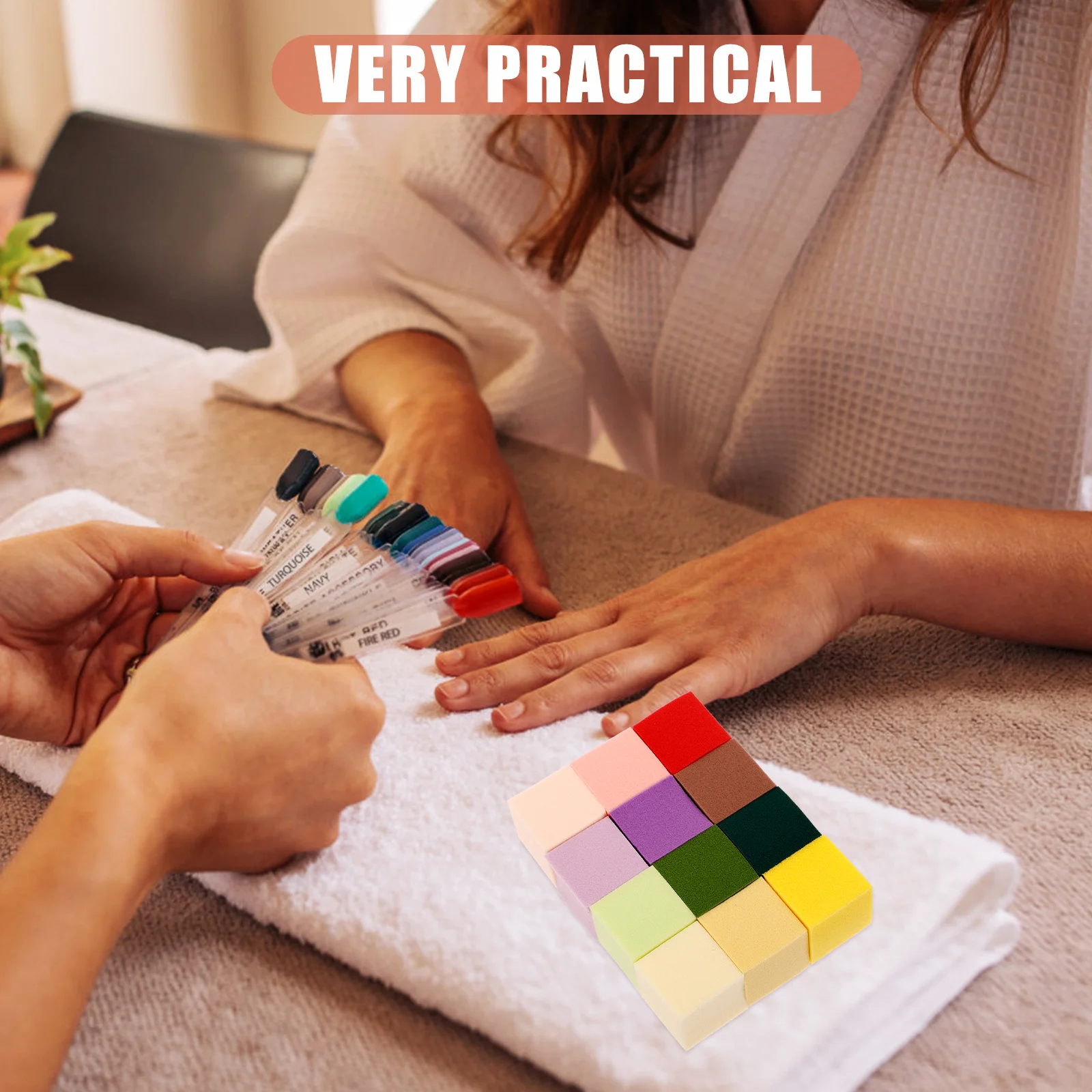 

50Pcs Small Nail Sponges Soft Texture for Precise Application in Makeup and Manicure Kits Nail Sponges Powder Sponge Puff