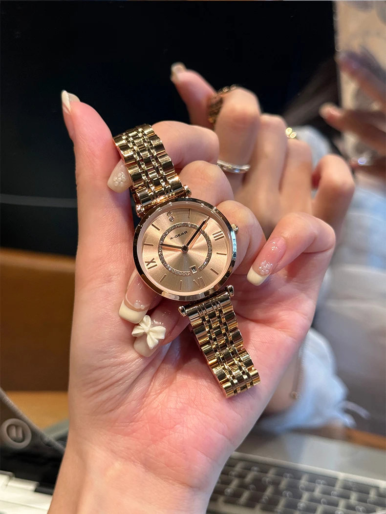 Повседневные кварцевые часы для женщин, элегантные простые женские часы с маленьким циферблатом и бриллиантами, платье, наручные часы