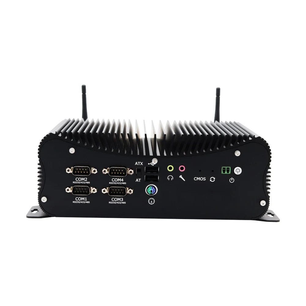 Computer industriale senza ventola incorporato Core i5-4278U i7-4500U 6x DB9 COM 8G DDR3 256G SSD HD VGA Doppia rete i211 PC commerciale