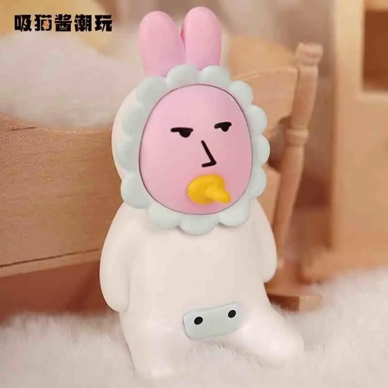 الوردي الأرنب الرسمية أصيلة تمثال صغير سلسلة مجردة العصرية صندوق أعمى لعبة ملتوي عرض قطعة تحصيل اللعب