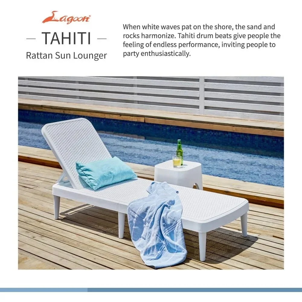 Tahiti Rattan Sun Lounger - Black