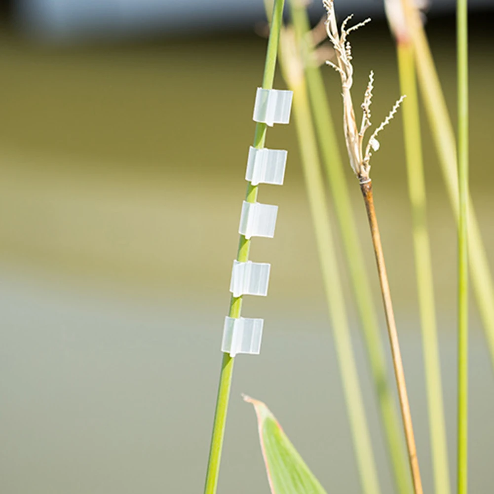 100pcs Transparent Plastic Clips for Plant Grafting for stem Securing Vine Support and Horticultural Propagation Work