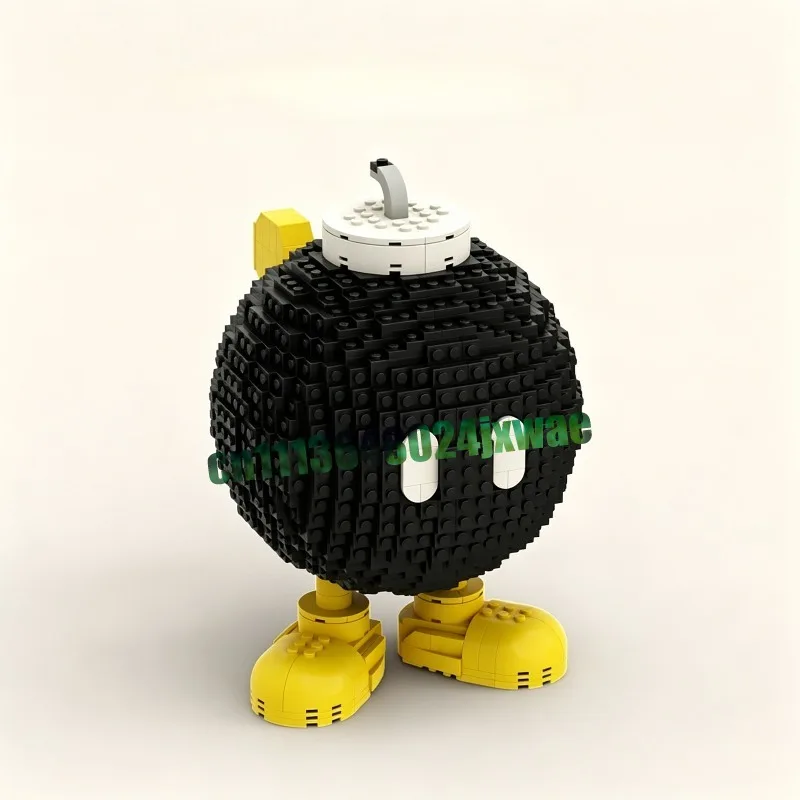 1211PCS Bob-omb Character MOC Custom Puzzle Model DIY Assembly Building Blocks Educational Creative Toy Collection Gift Display