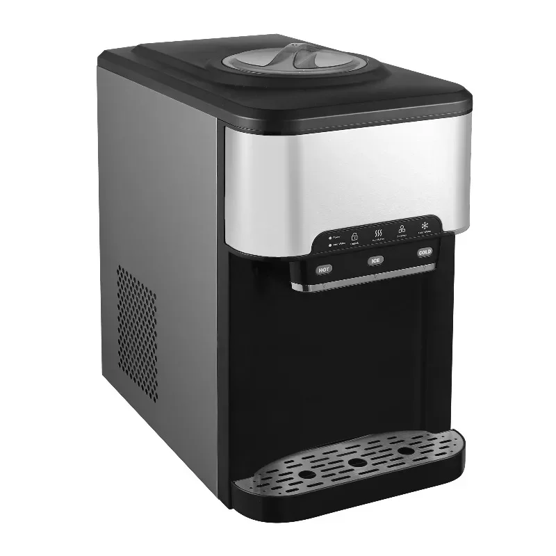 Диспенсер для воды 3-в-1 с портативным охлаждением для воды на столешнице для льда емкостью 20 кг/24 часа