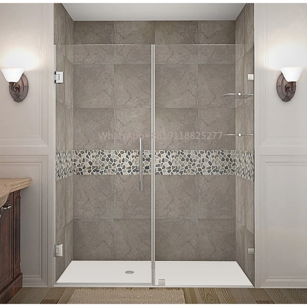 

bath screen temper glass shower rooms Bathroom simple shower door partition wet and dry separation